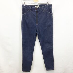 Madewell 10" High-Rise Skinny Crop Macarthur Wash Exposed Zip Edition